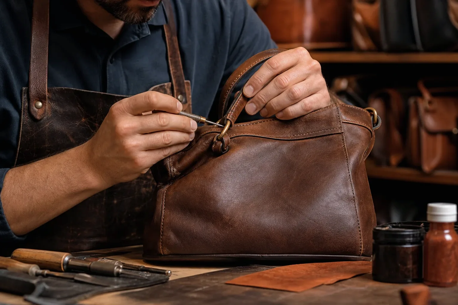 Reforma de bolsas de couro em Timon